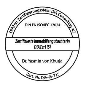 Zertifizierte Immobiliengutachterin DIN EN ISO/IEC 17024 Stuttgart Pforzheim Karlsruhe Ludwigsburg